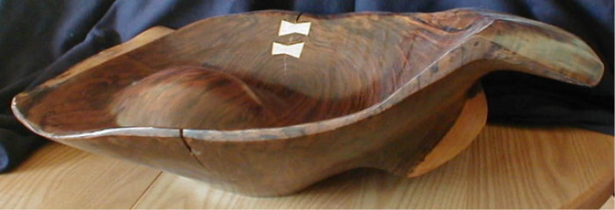 large walnut wood bowl