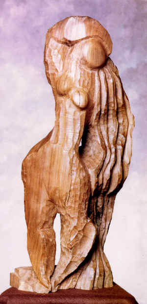 women in walnut wood